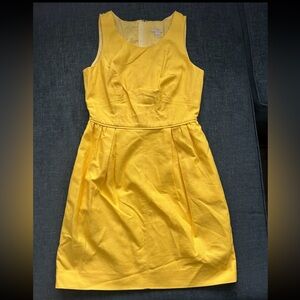 J. Crew Vibrant Yellow Midi Dress